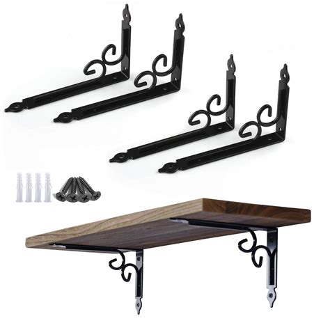 ornamental metal brackets 8 inch|decorative right angle brackets.